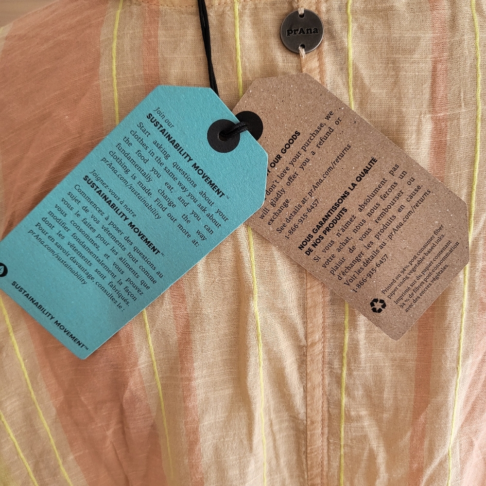 NWT prAna Marina Bay Tunic Sunset Peach Cover-Up size M - Picture 8 of 11